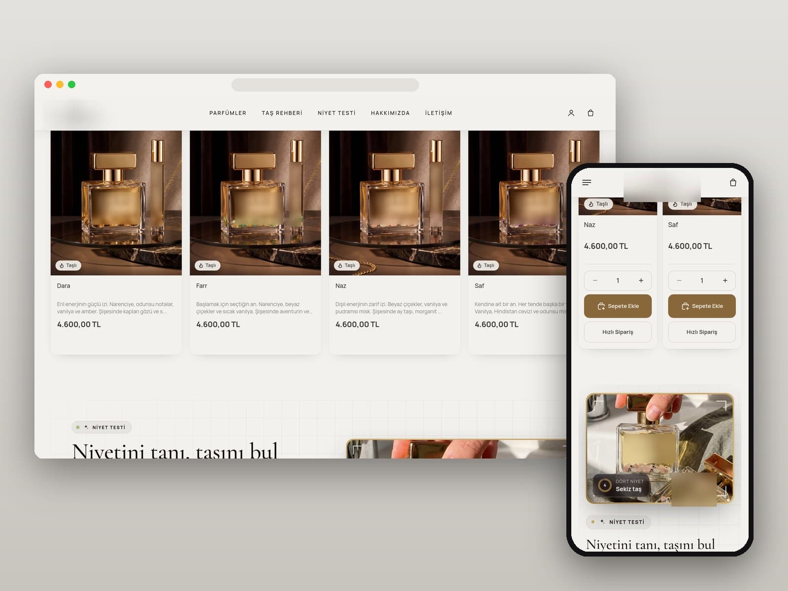Parfüm markası · Online mağaza — proje görseli